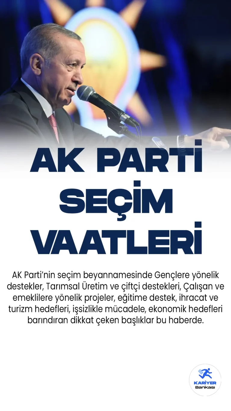 AK Parti’nin Seçim Beyannamesinde Dikkat Çeken Başlıklar