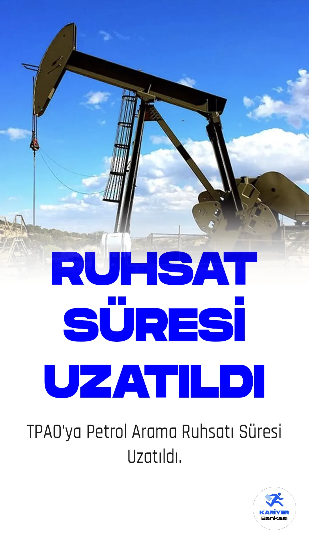 TPAO'ya Petrol Arama Ruhsatı Süresi Uzatıldı.Türkiye Petrolleri Anonim Ortaklığı (TPAO), petrol arama faaliyetleri kapsamında Siirt, Şırnak ve Adana illerindeki 77 bin 247 hektarlık alanda ruhsat süresini 2 yıl uzattı. Enerji ve Tabii Kaynaklar Bakanlığı Maden ve Petrol İşleri Genel Müdürlüğü, konuyla ilgili kararını Resmi Gazete'de yayımladı.