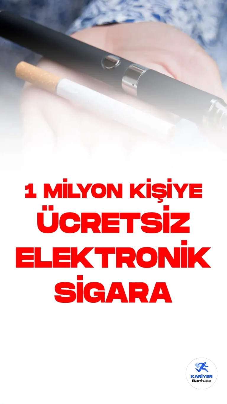 İngiltere hükümeti, sigarayı bırakma teşvik programı kapsamında 1 milyon kişiye ücretsiz elektronik sigara kiti dağıtacak. Bu, sigara içme oranını düşürmeye yönelik atılacak önemli adımlardan biri olarak görülüyor.