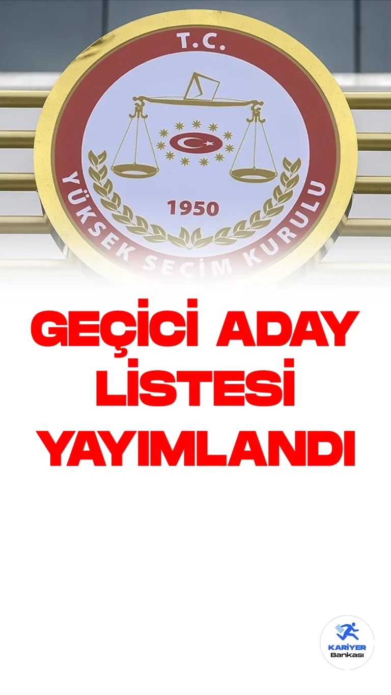 Yüksek Seçim Kurulu (YSK), 14 Mayıs tarihinde gerçekleştirilecek seçimler öncesinde geçici aday listesini yayımladı. Yapılan açıklamaya göre, toplam 24 siyasi parti ve 152 bağımsız aday yarışacak.