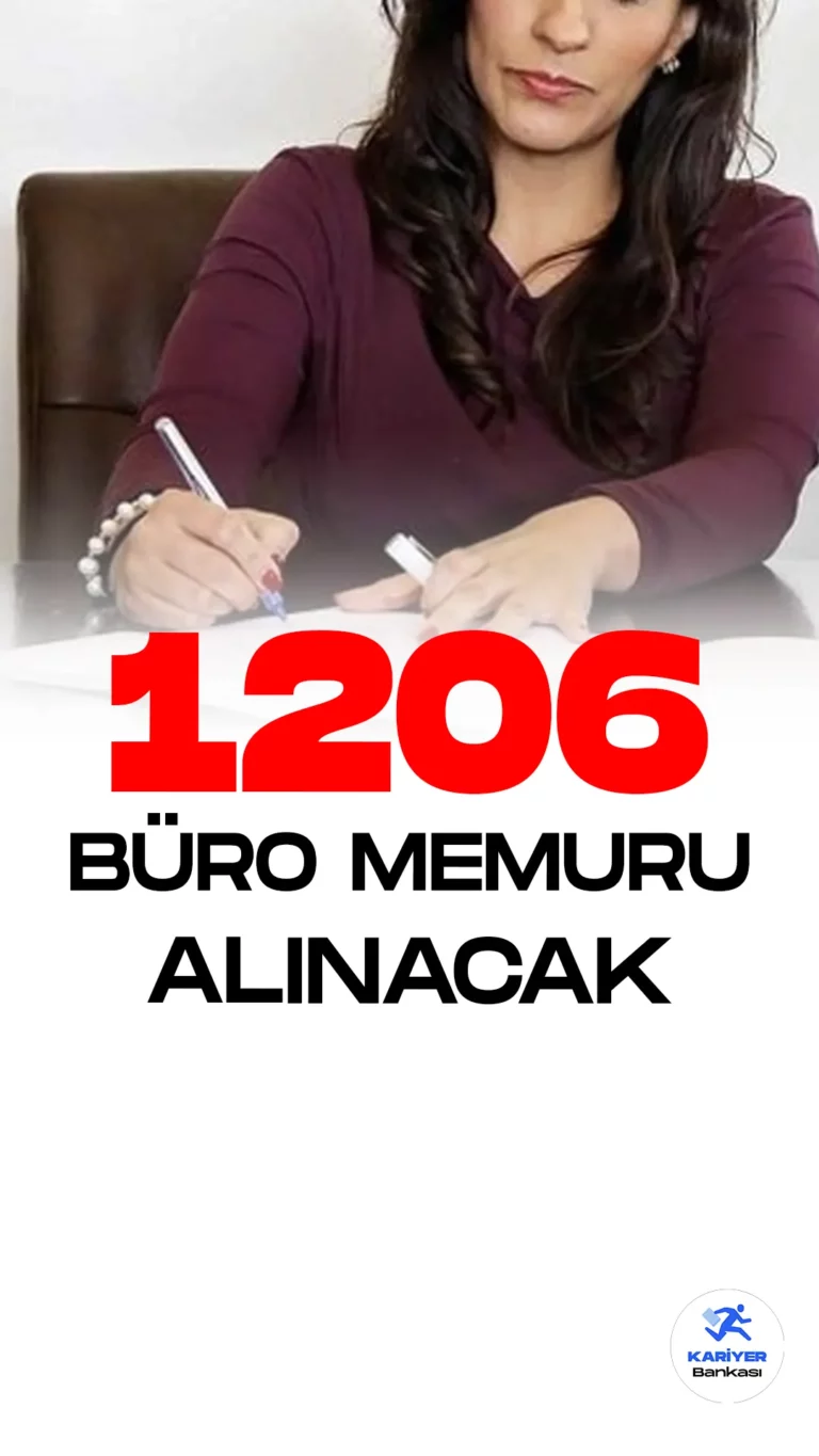 İŞKUR üzerinden 1206 büro memuru alımı duyuruları yayımlandı. özel sektör firmaları tarafında yayımlanan duyurulara göre, en az ilkokul mezunu 1206 büro memuru alınacak. Her firmanın başvuru şartları değişebilir. Bu nedenle başvuru yapacak adayların belirtilen şartları dikkatle incelemesi gerekmektedir.