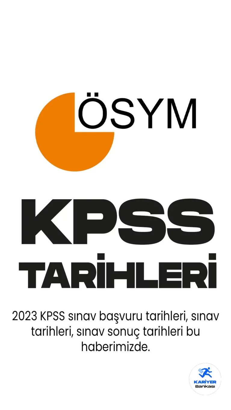 2023 KPSS için başvuru işlemlerinde sona geliniyor. 2023 KPSS başvuru tarihleri, sınav tarihleri ve diğer detaylar bu haberimizde.