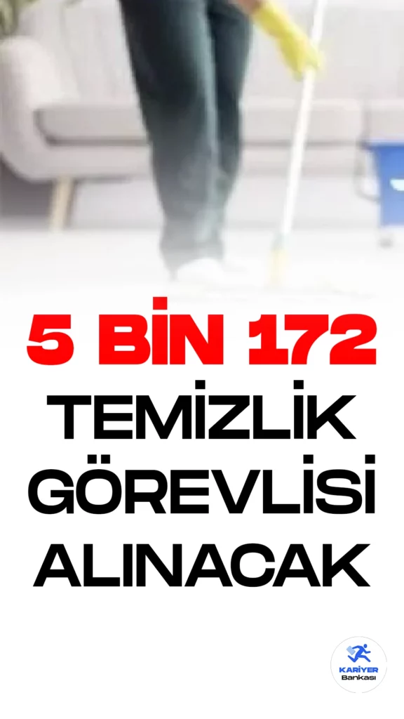 İŞKUR üzerinden temizlik görevlisi alımı duyuruları art arda yayımlandı. Özel sektör firmaları tarafından yayımlanan duyurulara göre, 5 bin 172 temizlik görevlisi alımı yapılacak. Başvuracak adaylarda en az ilkokul mezuniyet şartı aranıyor. Her firmanın başvuru şartları değişiklik gösterebiliyor. Bu neden adayların şartları dikkatle incelemesi gerekmektedir.
