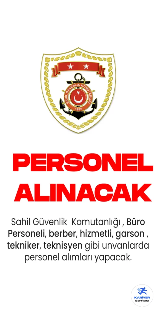 İçişleri Bakanlığı Sahil Güvenlik Komutanlığı 84 sözleşmeli personel alımı yapacak. 84 personel alımı için başvurular 22 Mayıs'ta başlayacak 29 Mayıs'ta sona erecek. İşte detaylar…