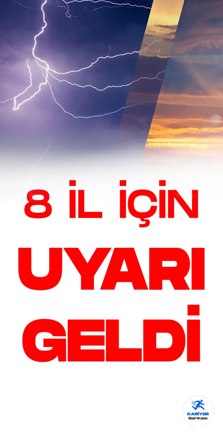 Meteoroloji’den 8 İl için Önemli Uyarı Geldi!