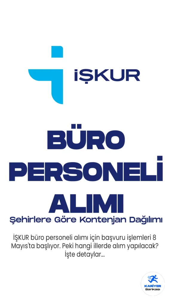 İŞKUR 125 büro personeli alımı için başvuru işlemleri 8 Mayıs'ta başlıyor. Peki hangi illerde alım yapılacak? İşte detaylar...