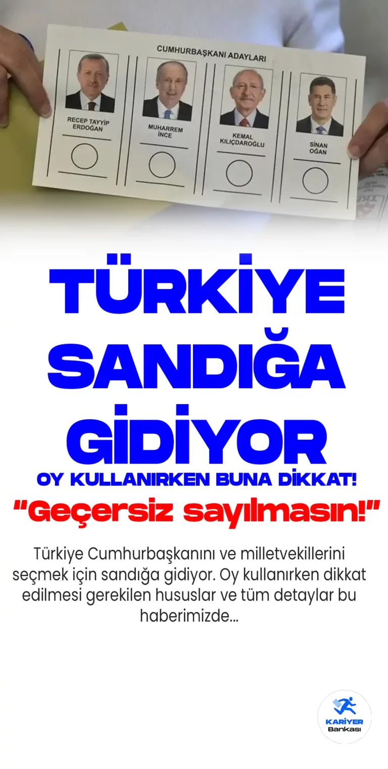Türkiye genelinde 28. Dönem Milletvekili Genel Seçimleri ve Cumhurbaşkanı Seçimi, yarın (14 Mayıs 2023) saat 08.00'de başlayacak ve 17.00'ye kadar devam edecek.