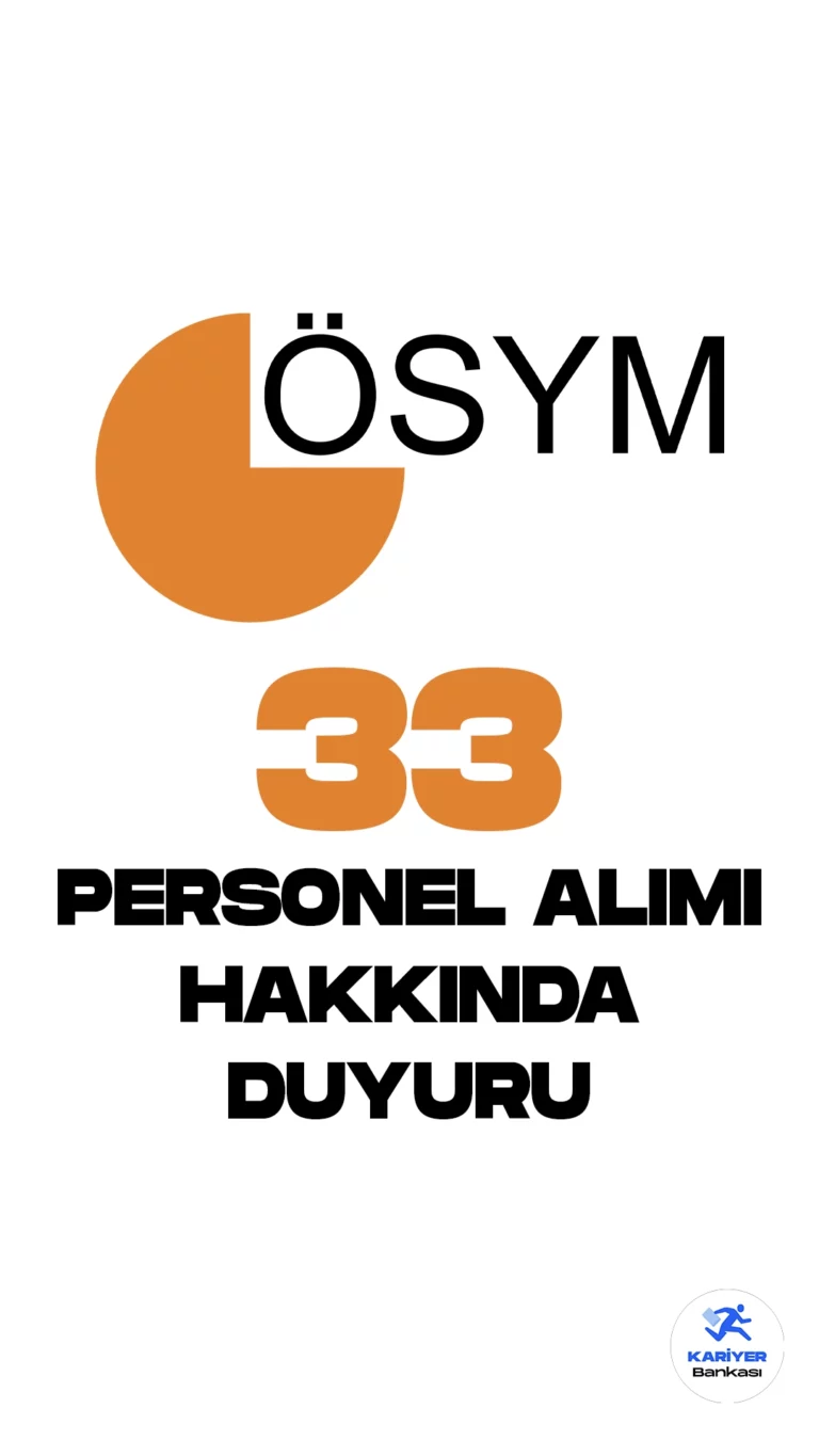 Ölçme, Seçme ve Yerleştirme Merkezi Başkanlığı (ÖSYM) 33 personel alımı mülakat sonuçları açıklandı. ÖSYM resmi sayfasından yayımlanan duyuruda, 33 sözleşmeli bilişim personeli alımı için 07-08-09 Mart 2023 tarihinde yapılan mülakat sonuçlarının değerlendirmesinin tamamlandığı ve adayların sonuçlarını sorgulayabilecekleri aktarıldı.