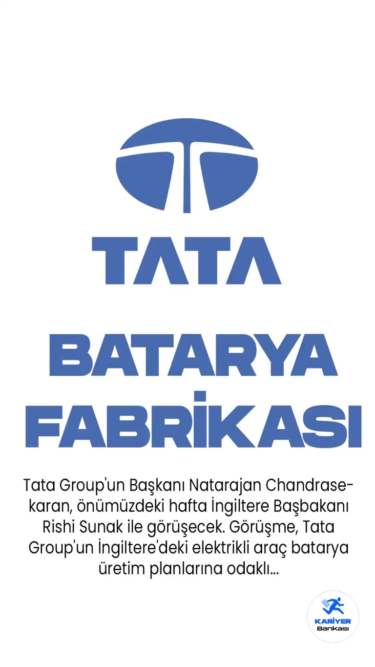 Tata Group, İngiltere’de Elektrikli Araç Batarya Fabrikası Kurmayı Planlıyor