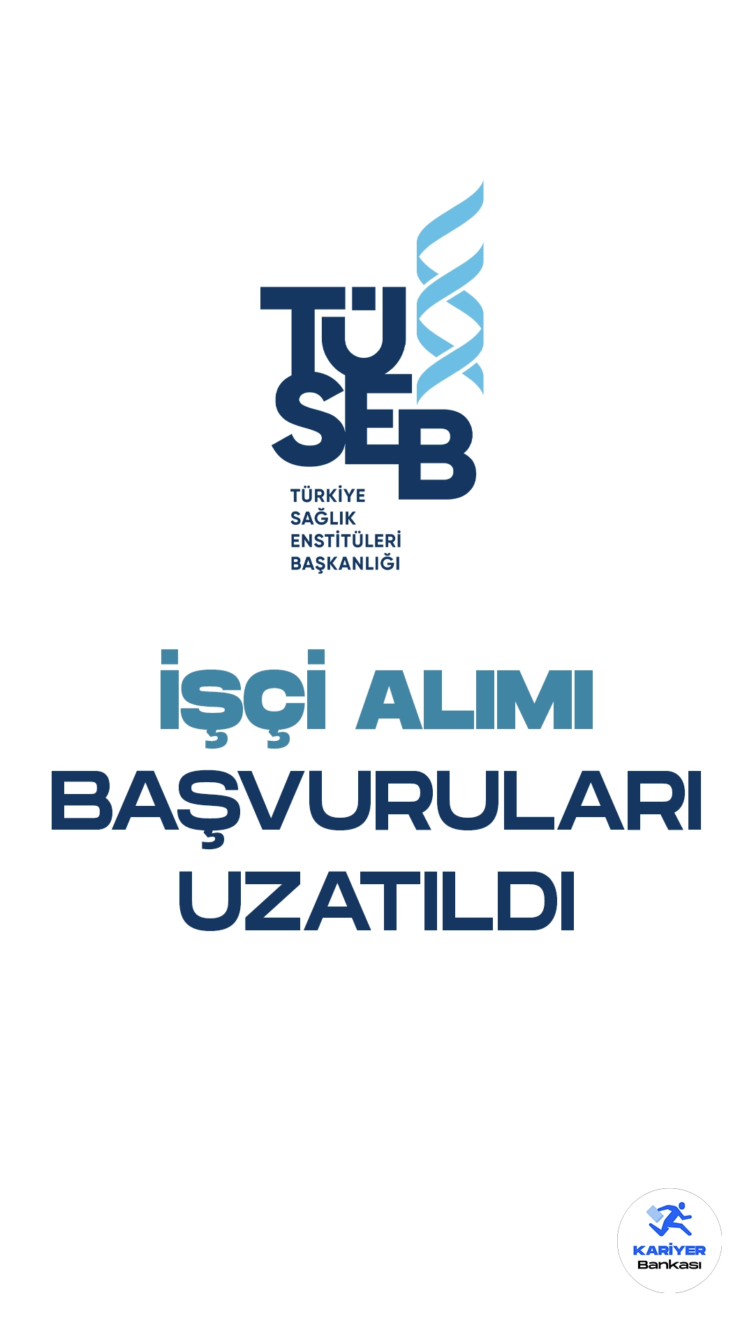 Türkiye Sağlık Enstitüleri Başkanlığı (TÜSEB) işçi alımı başvuruları devam ediyor.Cumhurbaşkanlığı SBB'de yayımlanan duyuruya göre, TÜSEB'e 61 işçi alımı yapılacağı aktarılırken, başvuruların 26 Mayıs 2023 tarihine kadar uzatıldığı kaydedildi. Başvuru yapacak adayların şartları dikkatle