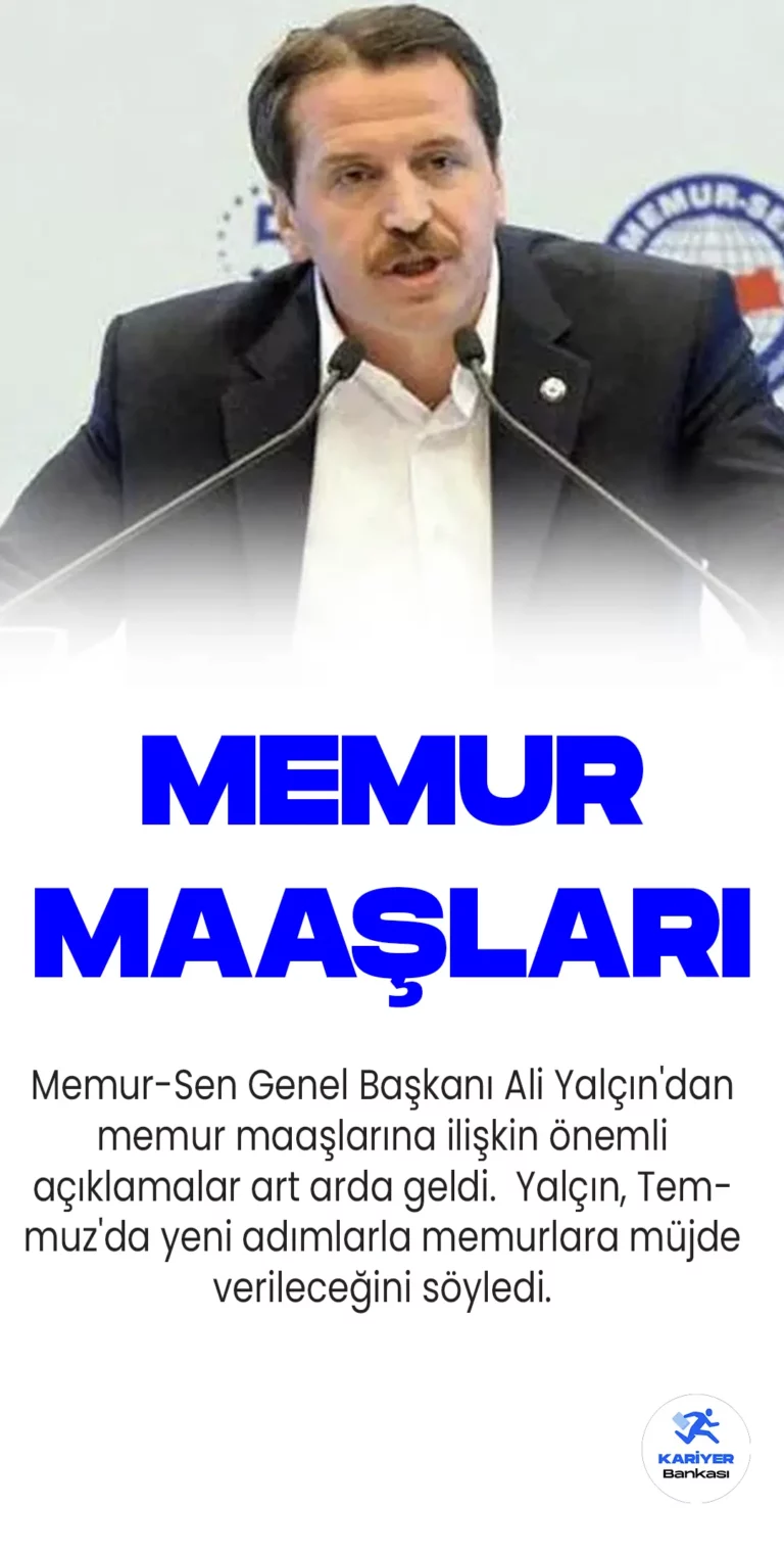 Ali Yalçın’dan Memur Maaşlarına İlişkin Yeni Açıklama