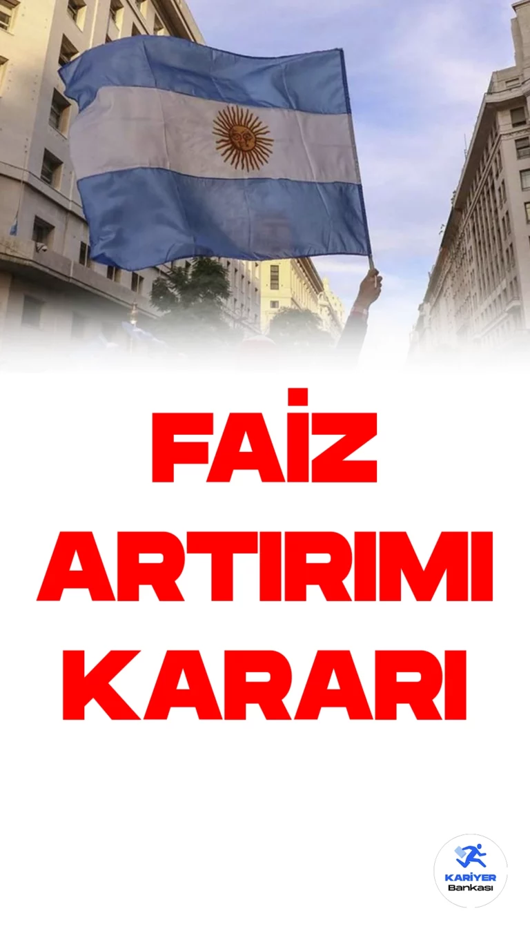 Arjantin Merkez Bankası (BCRA), son açıklamasında politika faizini 600 baz puan artırarak yüzde 97'ye yükselttiğini bildirdi.