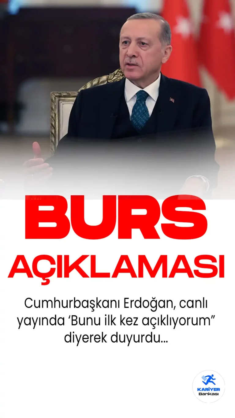 Cumhurbaşkanı, depremzedelerin KYK kredilerinin bursa çevrileceğini, depremlerden etkilenen tüm öğrencilere de burs verileceğini söyledi.