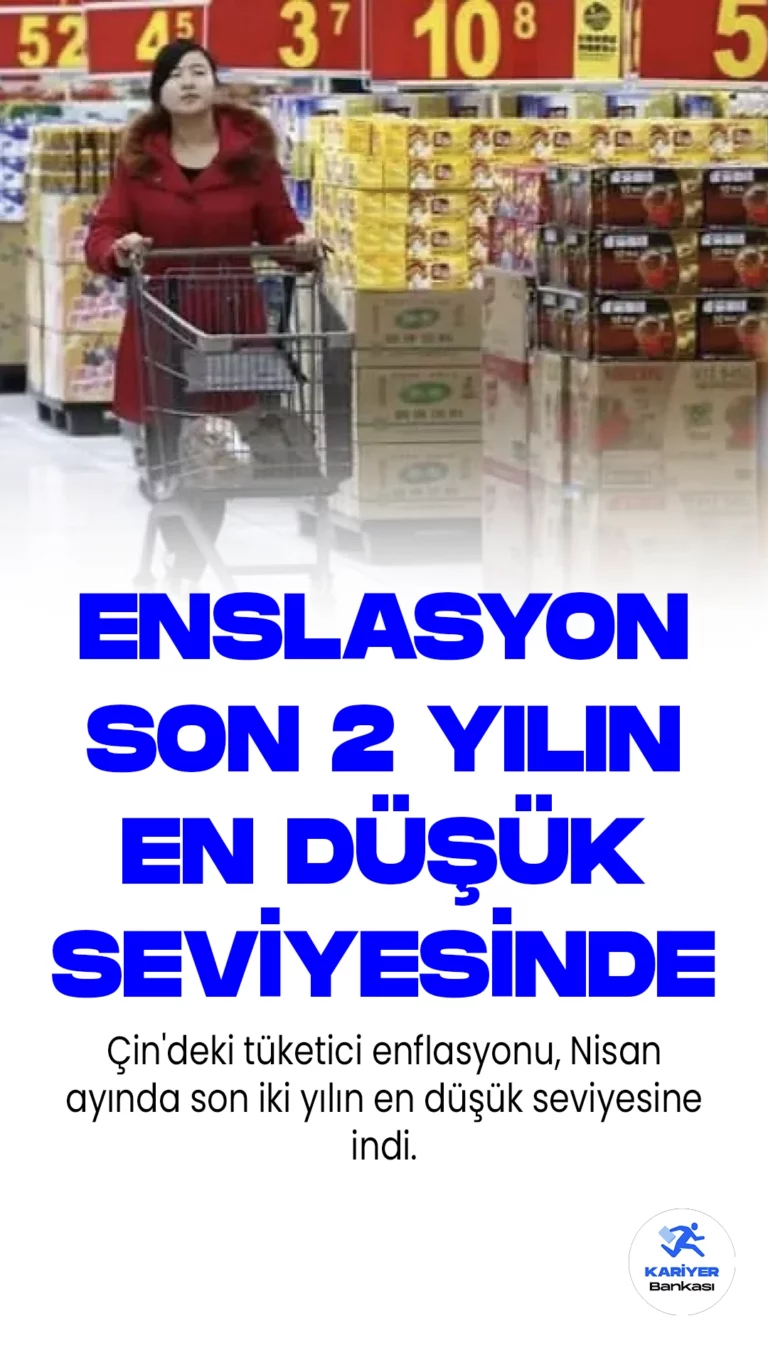 Çin Ulusal İstatistik Bürosu'nun verilerine göre, tüketici fiyatları Nisan ayında yalnızca yüzde 0.1 oranında arttı. Bu, Şubat 2021'den bu yana kaydedilen en düşük enflasyon seviyesi. Önceki ayda, yıllık fiyat artışı yüzde 0.7 olarak kaydedilmişti.