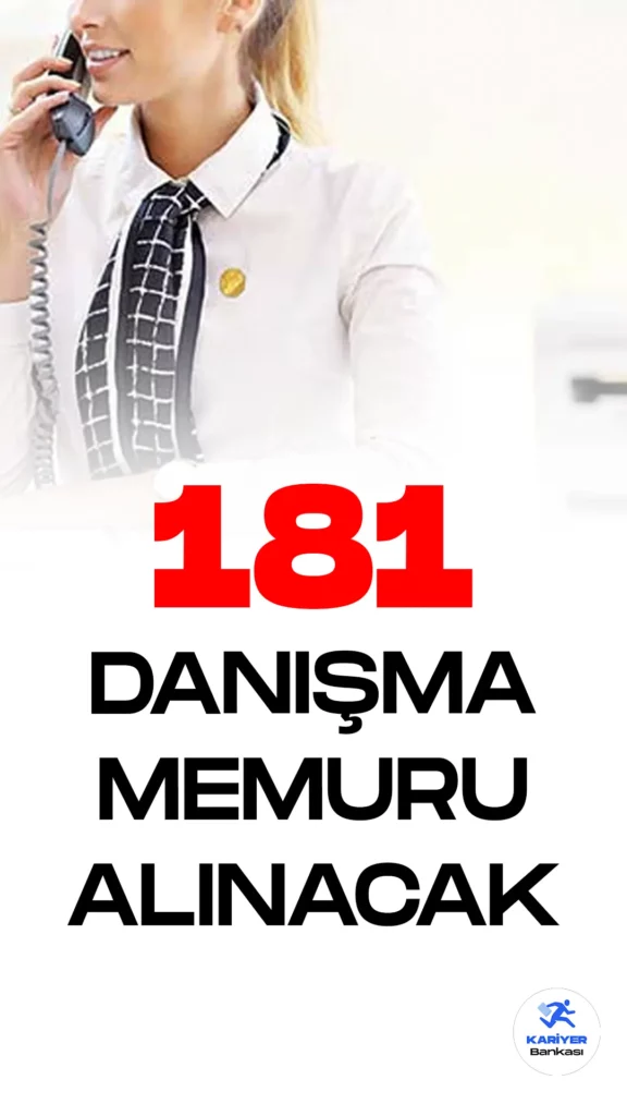 İŞKUR üzerinden danışma memuru alımı duyuruları yayımlandı. Özel sektör firmalarının İŞKUR resmi sayfası üzerinden yayımladığı duyurulara göre, 181 danışma memuru alımı yapılacak. Başvuracak adaylarda en az ilkokul mezuniyet şartı aranıyor. Başvuru yapacak adayların, firmalar tarafından belirlenen başvuru şartlarını dikkatle incelemesi gerekmektedir.