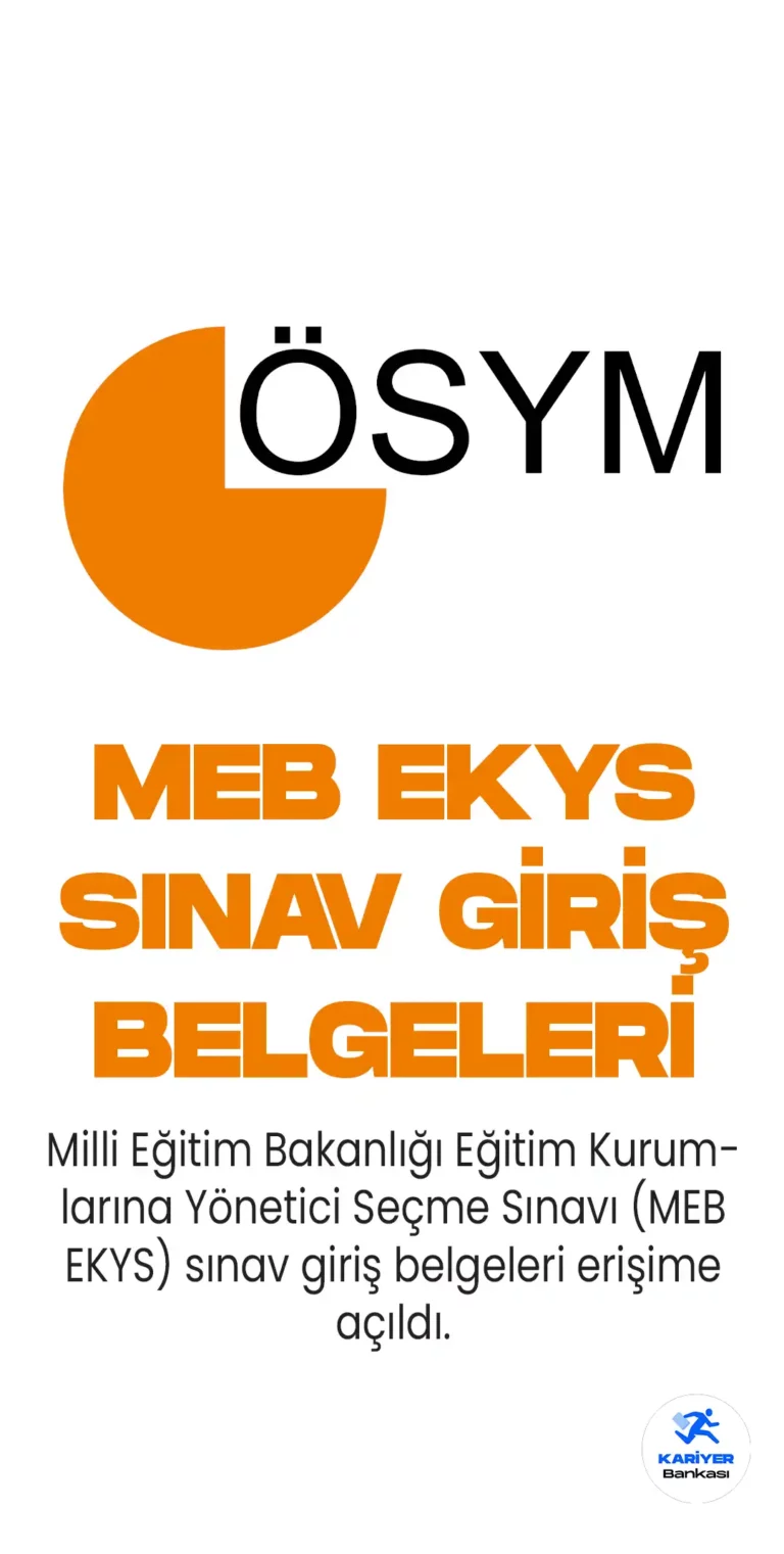 2023 MEB EKYS Sınav Giriş Belgeleri Erişime Açıldı