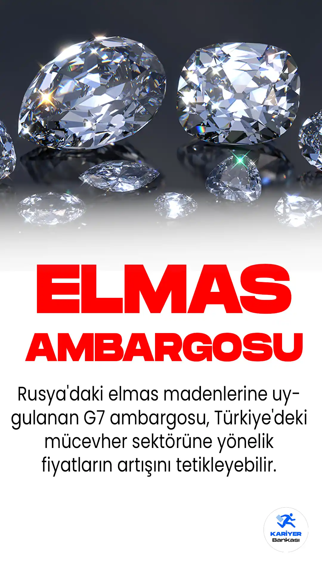 Rusya'daki elmas madenlerine uygulanan G7 ambargosu, Türkiye'deki mücevher sektörüne yönelik fiyatların artışını tetikleyebilir.