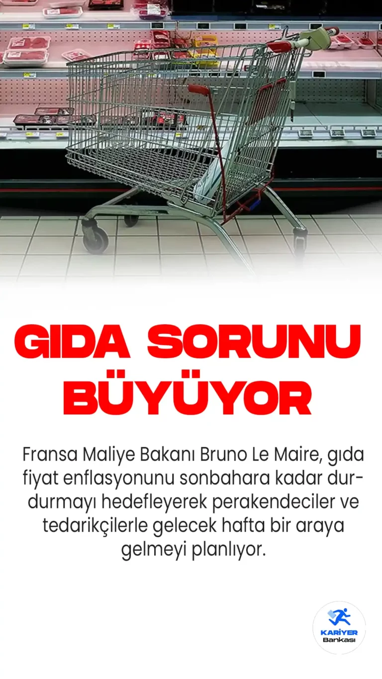 Fransa Maliye Bakanı Bruno Le Maire, gıda fiyat enflasyonunu sonbahara kadar durdurmayı hedefleyerek perakendeciler ve tedarikçilerle gelecek hafta bir araya gelmeyi planlıyor.