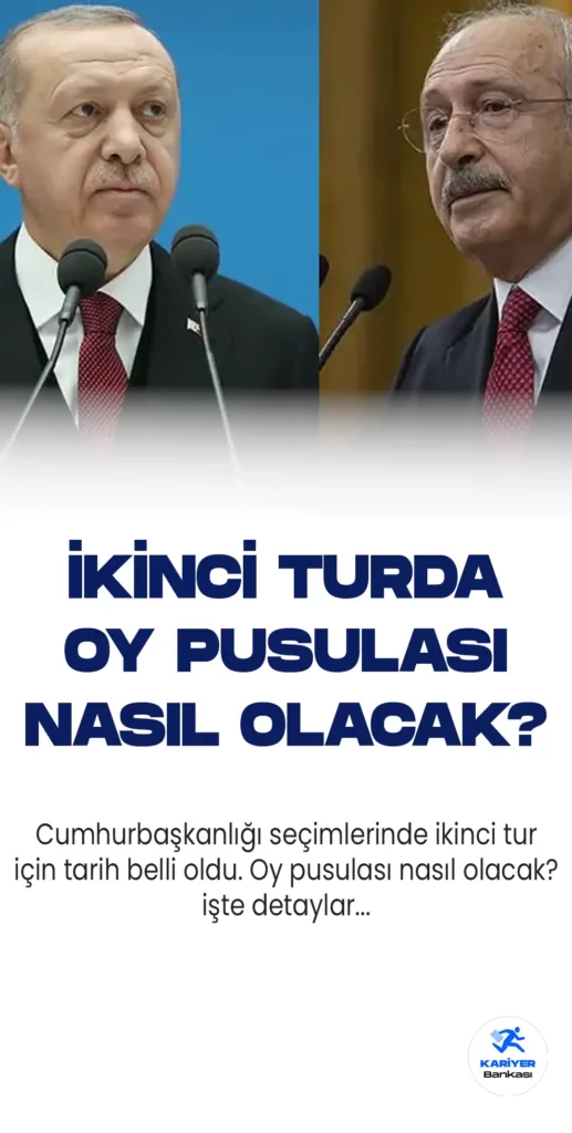 Cumhurbaşkanlığı Seçimlerinde İkinci Tur Oy Pusulası Belli Oldu