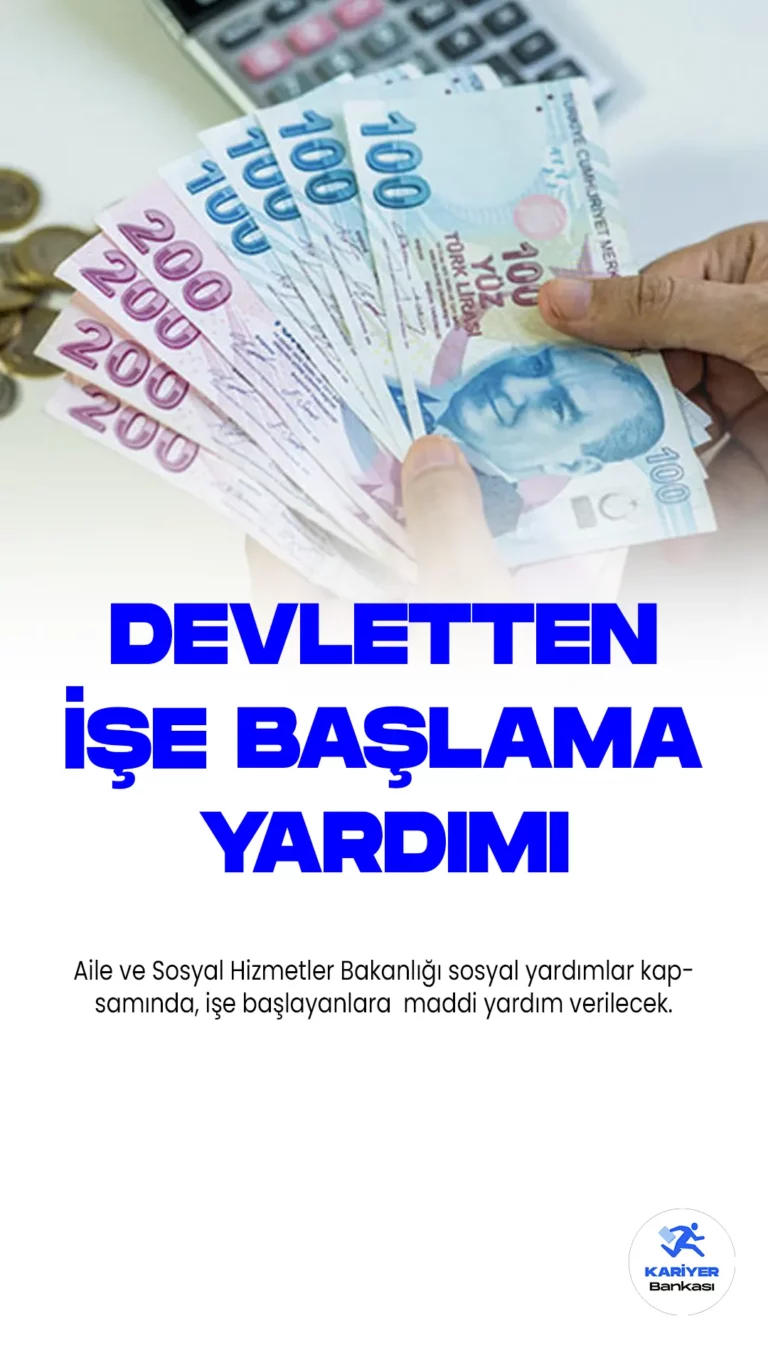 Aile ve Sosyal Hizmetler Bakanlığı resmi sayfasından yayımlanan bilgilere göre, işe başlayanlara "işe başlama yardımı" veriliyor. Aile ve Sosyal Hizmetlet Bakanlığı tarafından 3294 sayılı Kanun kapsamındaki düzenli sosyal yardım programlarından yararlanan hanelerin, belirtilen şartlar taşındığı taktirde işe başlama yardımından faydalanacağı aktarıldı. İşe başlama yardımından faydalanmak isteyenlerin, belirtilen şartları dikkatle incelemesi gerekmektedir.