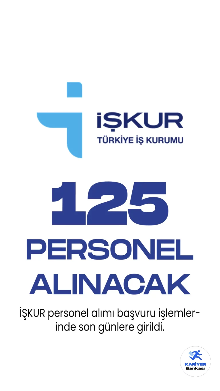 Türkiye İş Kurumu (İŞKUR) büro personeli alımı başvurularında son günlere girildi. İlgili alım duyurusu Resmi Gazete'de yayımlanmış, İŞKUR'a 125 sözleşmeli büro personeli alımı yapılacağı aktarılmıştı. 8 Mayıs 2023 tarihinde başlayan başvuru işlemleri, 22 Mayıs 2023 tarihinde sona erecek. Başvuru yapacak adayların başvuru şartlarını dikkatle incelemesi gerektiği aktarıldı.