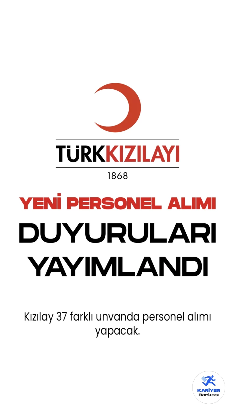 Kızılay yeni personel alımı duyuruları yayımlandı. Kızılay Kariyer sayfası üzerinden 16 Mayıs tarihli yayımlanan duyurulara göre elektrik teknikeri, engelli personel ve hemşire alımı yapılacak. 16 Mayıs tarihinde yayımlanan personel alımı duyuruların haricinde 34 farklı unvanda personel alımı başvuruları da devam ediyor. Başvuru yapacak adayların genel şartların yanı sıra, özel şartları da dikkatle incelemesi gerekmektedir.