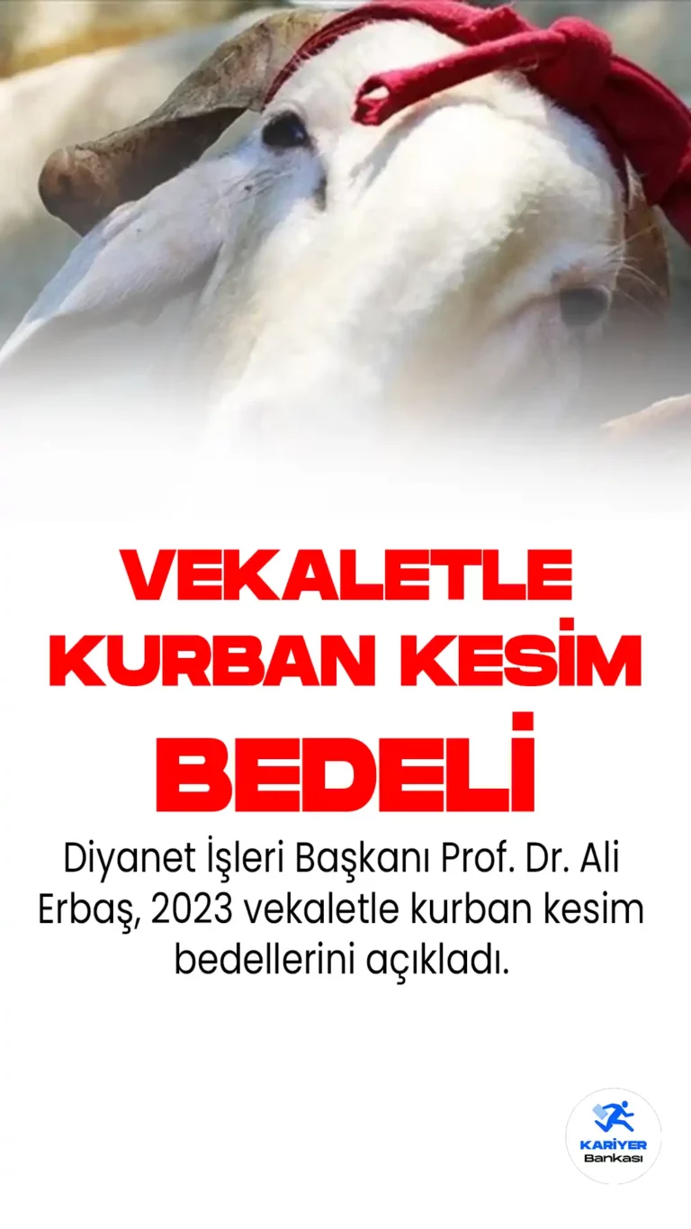 DİB Duyurdu! 2023 Vekaletle Kurban Kesim Bedeli Belli Oldu