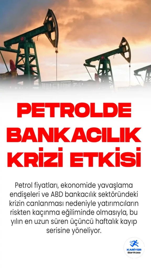 Petrol Fiyatları, Bankacılık Krizi ve Ekonomik Yavaşlama Endişeleriyle Düşüyor. Petrol fiyatlarında son durum...