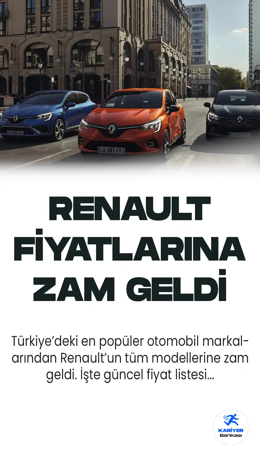 Renault, Mayıs 2023 itibariyle güncellenen fiyat listesini paylaştı. Nisan ayında fiyatları yükselten Renault, Mayıs ayında da döviz kuru zamlarını araç fiyatlarına yansıtmış oldu.