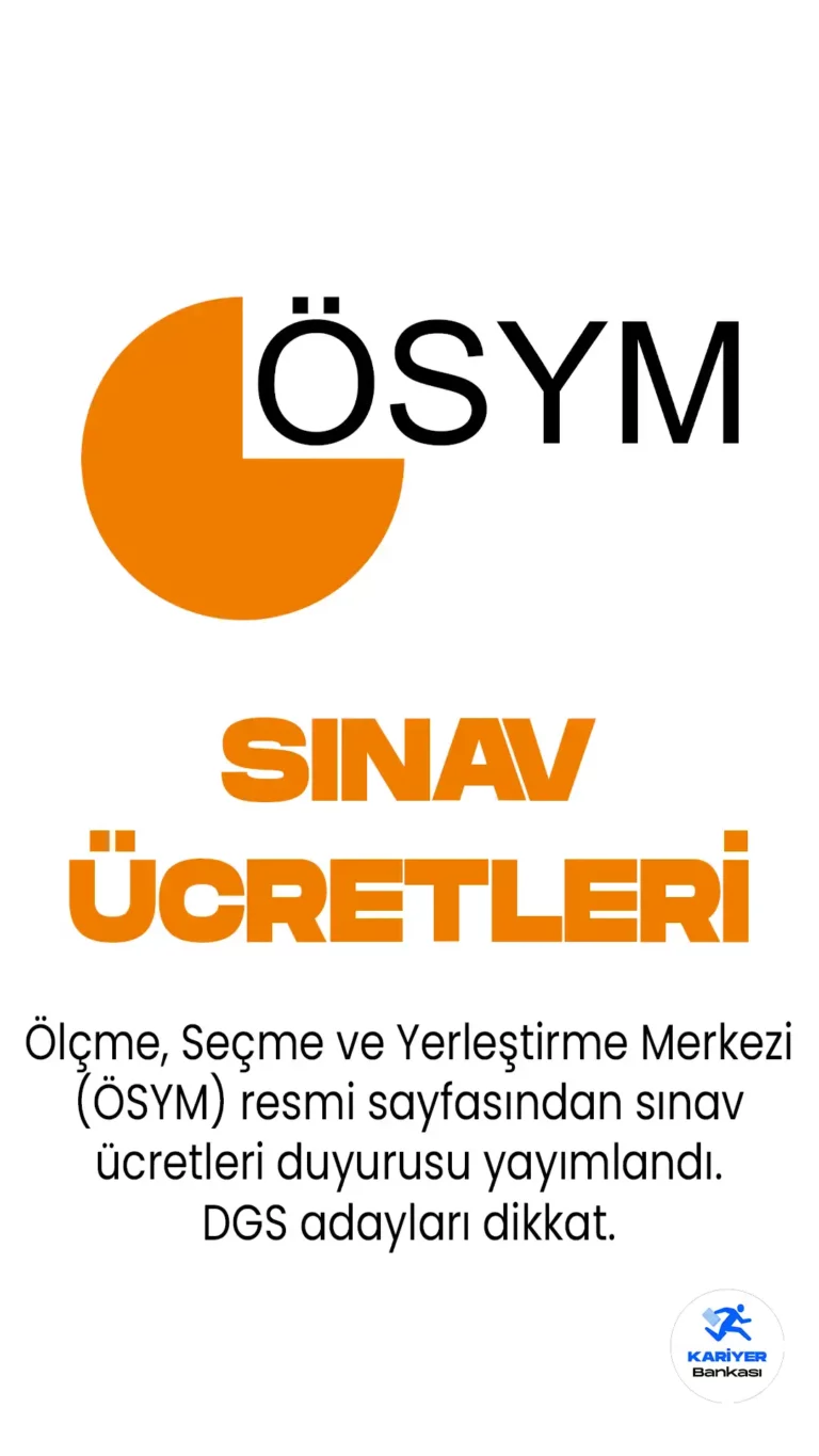 2023 DGS Sınav Ücreti Duyurusu