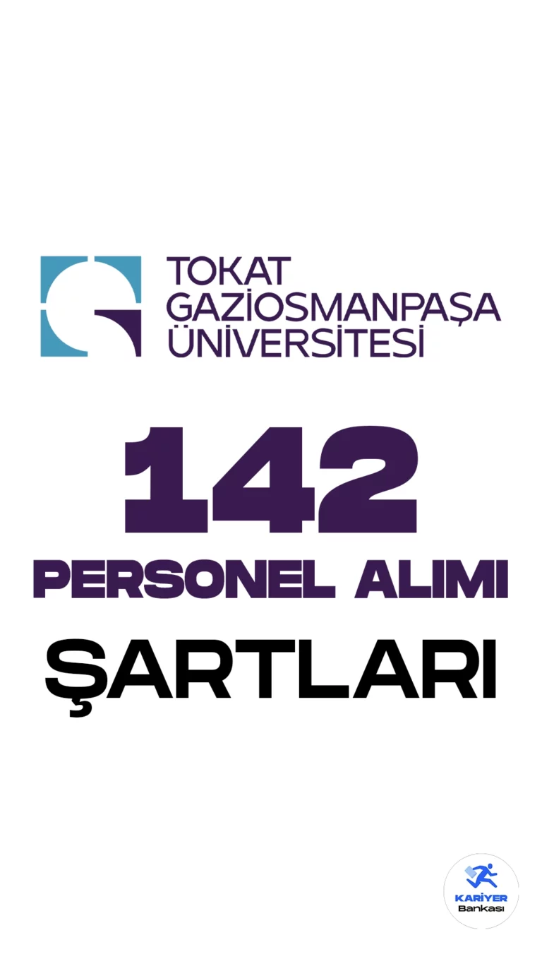 Tokat Gaziosmanpaşa Üniversitesi personel alımı başvuruları sürüyor. Resmi Gazete'de yayımlanan duyuruda, Üniversiteye hemşire, diğer teknik hizmet personeli, laborant, sağlık teknikeri, büro personeli, koruma ve güvenlik görevlisi, spor uzmanı, destek personeli, teknisyen, tekniker unvanlarında sözleşmeli personel alımı yapılacağı aktarılırken, başvuruların 15 Mayıs-29 Mayıs 2023 tarihleri arasında alınacağı kaydedildi.