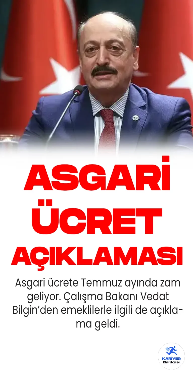 Asgari ücrete Temmuz ayında zam yapılması beklenirken, asgari ücretin 5 haneye çıkıp çıkmayacağına yönelik soruya da Çalışma Bakanından yanıt geldi.