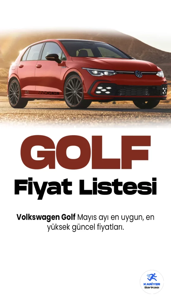 Volkswagen Golf Mayıs 2023 Fiyat Listesi Yayımlandı. Volkswagen, popüler modeli Golf için yeni bir sürüm tanıttı. Yenilenen Volkswagen Golf, zarif ve modern tasarımıyla dikkat çekiyor. Otomobilin ön tarafındaki LED farlar, dinamik bir görünüm sağlarken, arka kısmındaki yenilikçi stop lambaları da estetiği tamamlıyor. İç mekanda ise yüksek kaliteli malzemeler ve ergonomik düzenlemeler kullanılmış. Golf'ün güçlü motor seçenekleri arasında benzinli, dizel ve hibrit modeller bulunuyor.