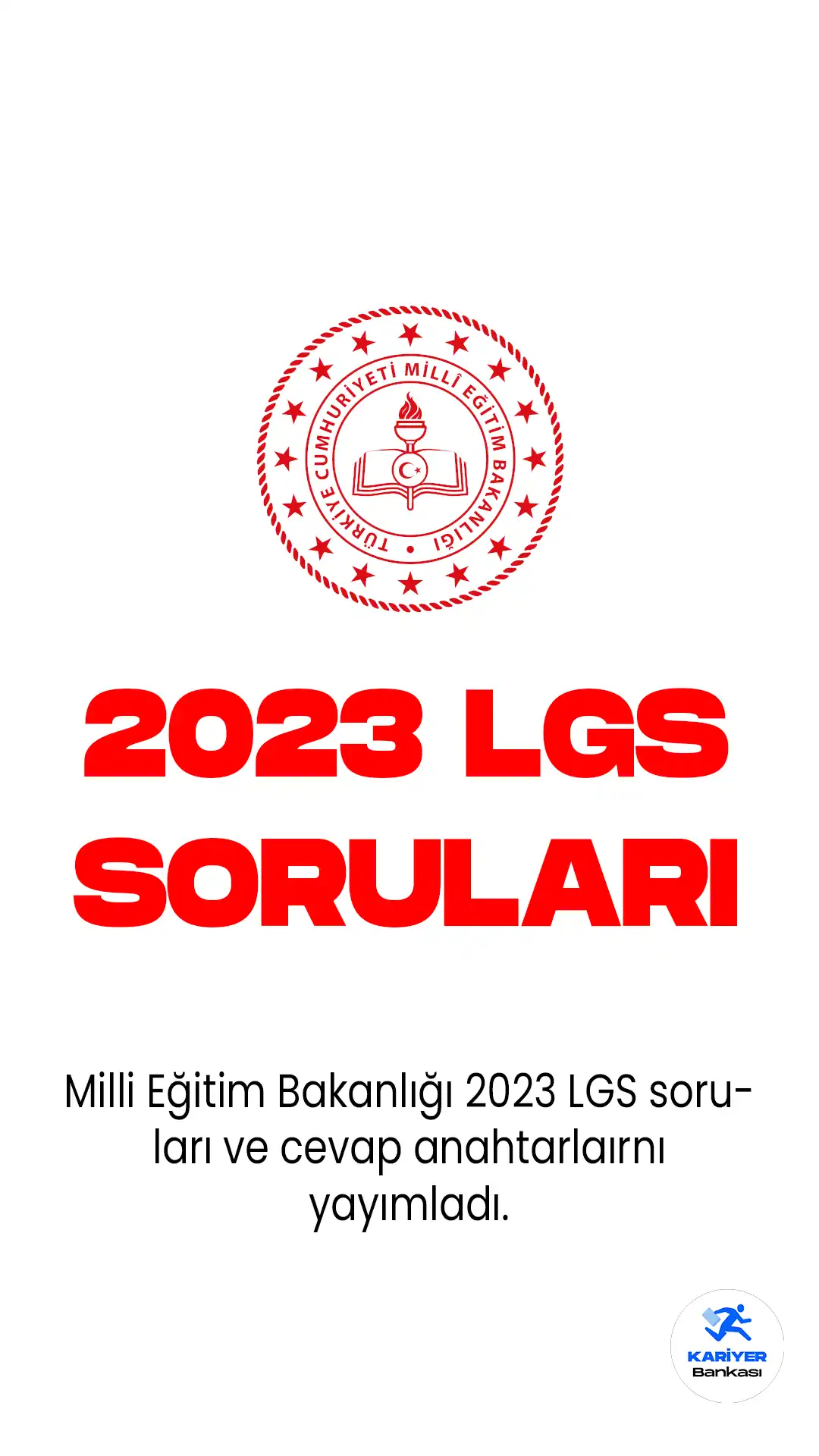 2023 LGS sınav soruları ve cevap anahtarları yayımlandı. Bugün iki oturum halinde uygulanan 2023 LGS'ye ait sorular ve cevaplar az önce MEB tarafından yayımlandı.