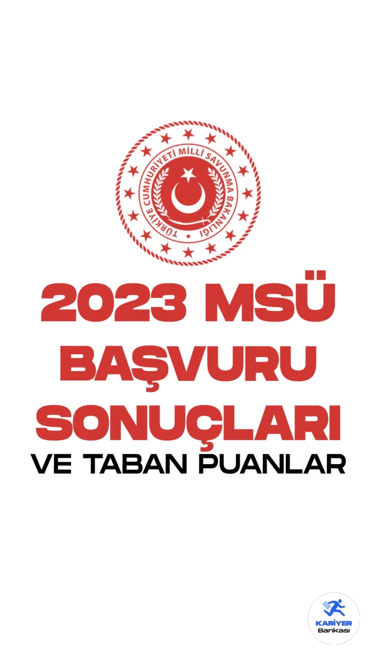 2023 MSÜ Ön Başvuru Sonuçları Açıklandı! Taban Puanlar Belli Oldu. Milli Savunma Bakanlığı resmi sayfasından yayımlanan duyuruda, Milli Savunma Üniversitesi 2023 Yılı Askeri Öğrenci Temini Ön Başvuru Sonuçlarının açıklandığı aktarılırken, adayların sonuçlara ve taban puanlarına personeltemin.msb.gov.tr adresi üzerinden erişebilecekleri kaydedildi.