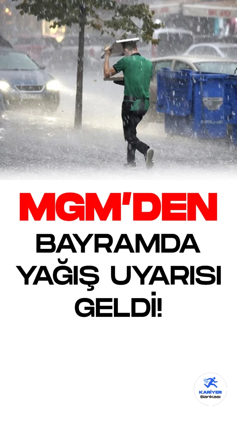 MGM'den Marmara Bölgesi için Yağış Uyarısı Geldi.Meteoroloji 1. Bölge Müdürlüğü, Marmara Bölgesi'nde arife ve Kurban Bayramı'nın 2. günü için önemli bir uyarıda bulundu. Bölge Tahmin Erken Uyarı Merkezi tarafından yapılan açıklamaya göre, İstanbul'un Anadolu Yakası ile Kocaeli, Sakarya ve Yalova'da yarın sağanak ve gök gürültülü sağanak yağışlar bekleniyor.