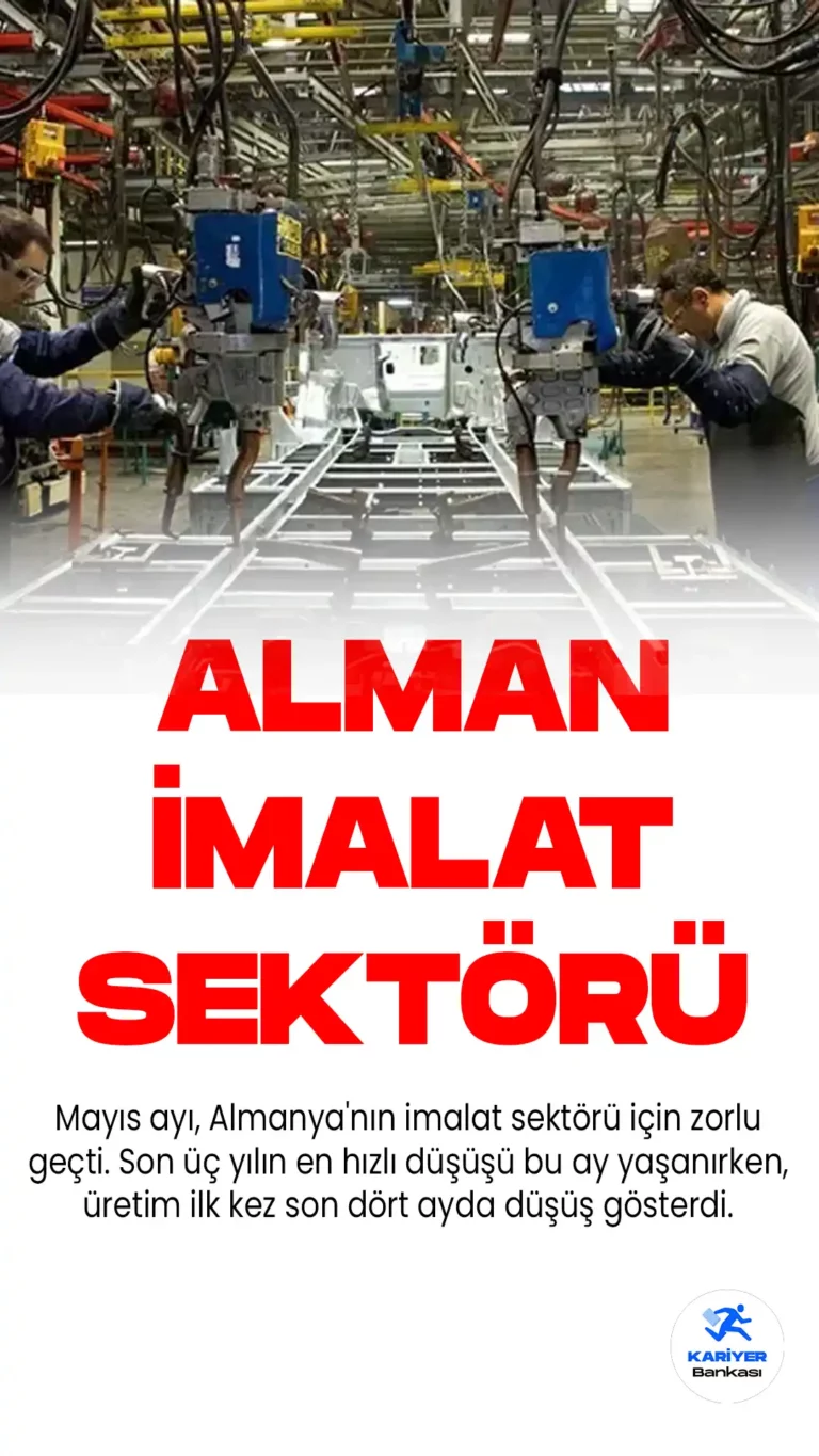 Alman İmalat Sektöründe Son 3 Yılın En Hızlı Düşüşü