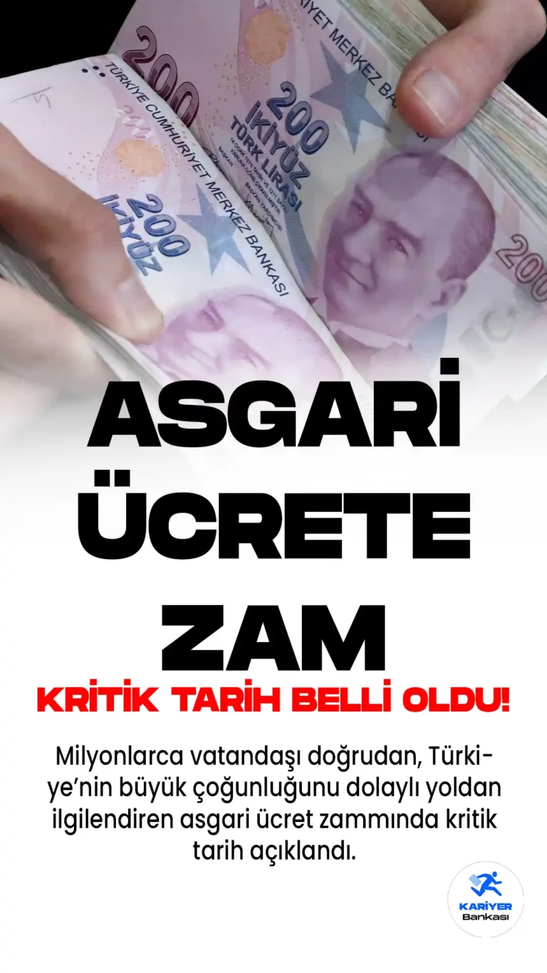Milyonlarca vatandaşı doğrudan ilgilendiren asgari ücret zammı için kritik süreç başlıyor. Peki asgari ücret zammı ne zaman hayata geçecek?