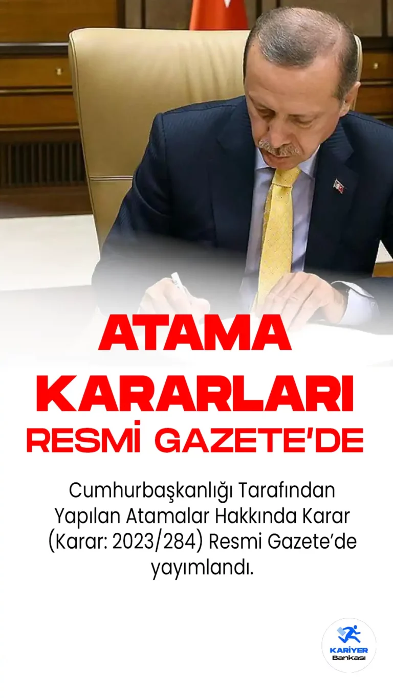 Cumhurbaşkanlığı Kabinesi Atama Kararları Resmi Gazete’de Yayımlandı