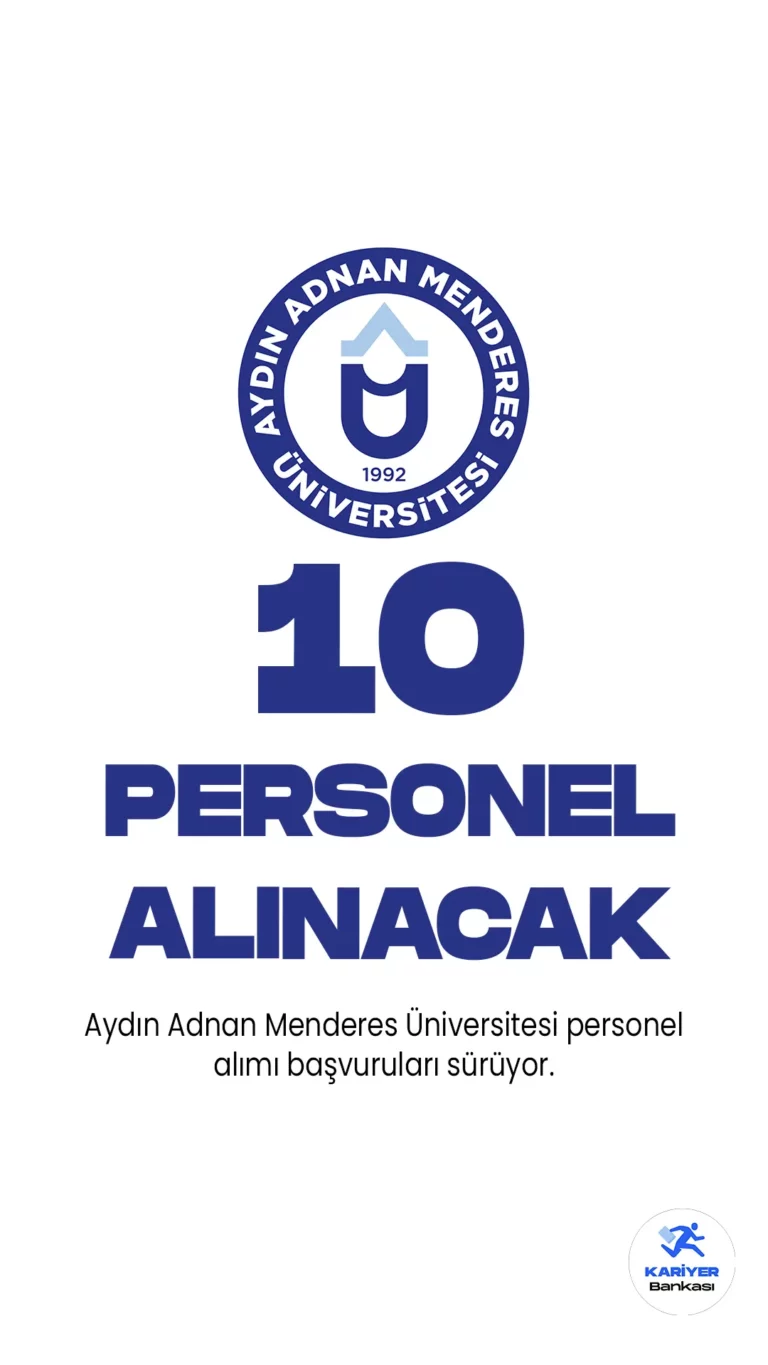 Aydın Adnan Menderes Üniversitesi personel alımı başvuruları sürüyor.Cumhurbaşkanlığı SBB'de yayımlanan duyuruda, Üniversiteye 10 hemşire alımı yapılacağı aktarıldı. Başvurular 3 Temmuz 2023 tarihine kadar sürecek.Başvuru yapacak adayların belirtilen genel ve özel şartları taşıması gerekmektedir.