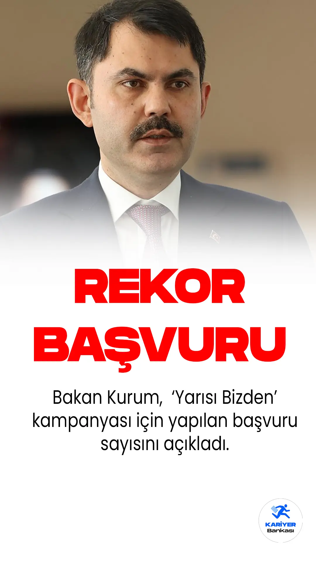 Çevre, Şehircilik ve İklim Değişikliği Bakanı Murat Kurum, İstanbul'da yarısı bizden kampanyasına başvuru sayısını açıkladı.