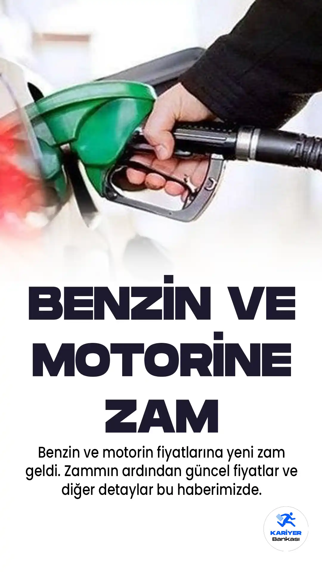 Benzin ve motorin fiyatlarına zam geldi. Gece yarısından itibaren geçerli olan kararla birlikte , benzinin litre fiyatına 2 lira 70 kuruş, motorin litre fiyatına 1 lira 37 kuruş artış yapıldı.