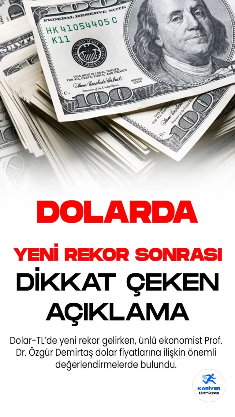 Ekonomist Özgür Demirtaş, döviz kurlarında gelen rekorların ardından sosyal medya hesabından değerlendirmelerde bulundu.