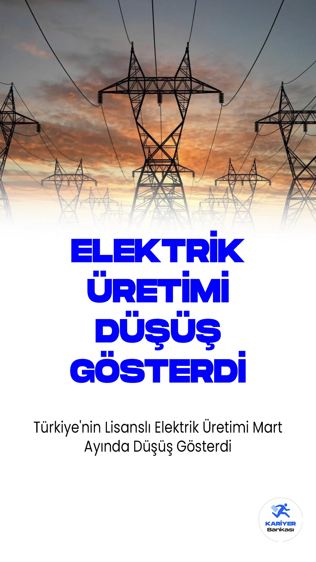 Türkiye'nin lisanslı elektrik üretimi, Mart ayında geçen yılın aynı dönemine göre %8.4'lük bir düşüş yaşayarak 25 milyon 321 bin 499 megavatsaate geriledi. Enerji Piyasası Düzenleme Kurumu'nun Elektrik Piyasası Sektör Raporu'na göre, Mart ayında lisanslı elektrik üretiminin %22.6'sı ithal kömür santralleri, %21.2'si doğal gaz santralleri, %21.2'si hidroelektrik santralleri, %12.9'u linyit santralleri ve %12.1'i rüzgar santralleri tarafından gerçekleştirildi. Diğer enerji kaynakları ise jeotermal, biyokütle, taş kömürü, güneş, asfaltit ve fuel-oil olarak sıralandı.