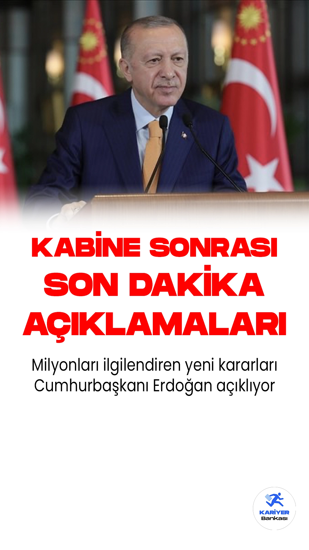 Cumhurbaşkanı Recep Tayyip Erdoğan 8 saat süren kabine toplantısının ardından açıklama yapıyor.