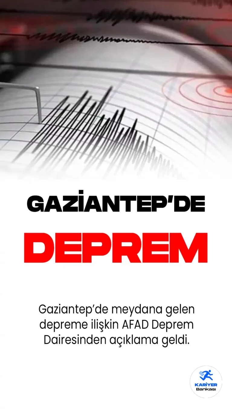Gaziantep İslahiye’de 3.7 Büyüklüğünde Deprem Meydana Geldi