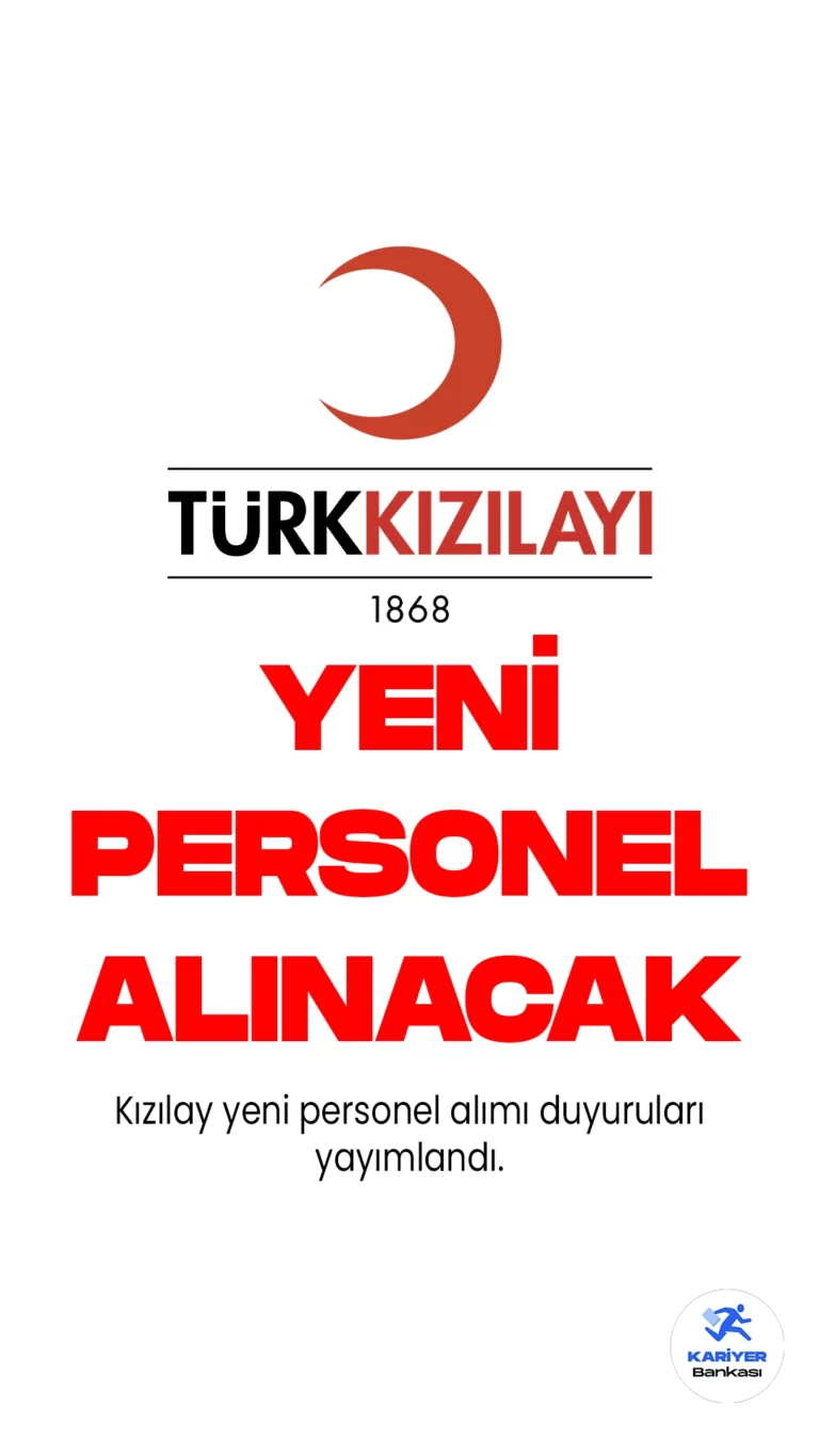 Kızılay personel alımı duyuruları yayımlandı. Kızılay Kariyer sayfası üzerinden yayımlanan duyurulara göre, 16 Haziran itibariyle hemşire, engelli personel, fizik tedavi ve rehabilitasyon uzmanı, podolog unvanlarında personel alımları yapacak.