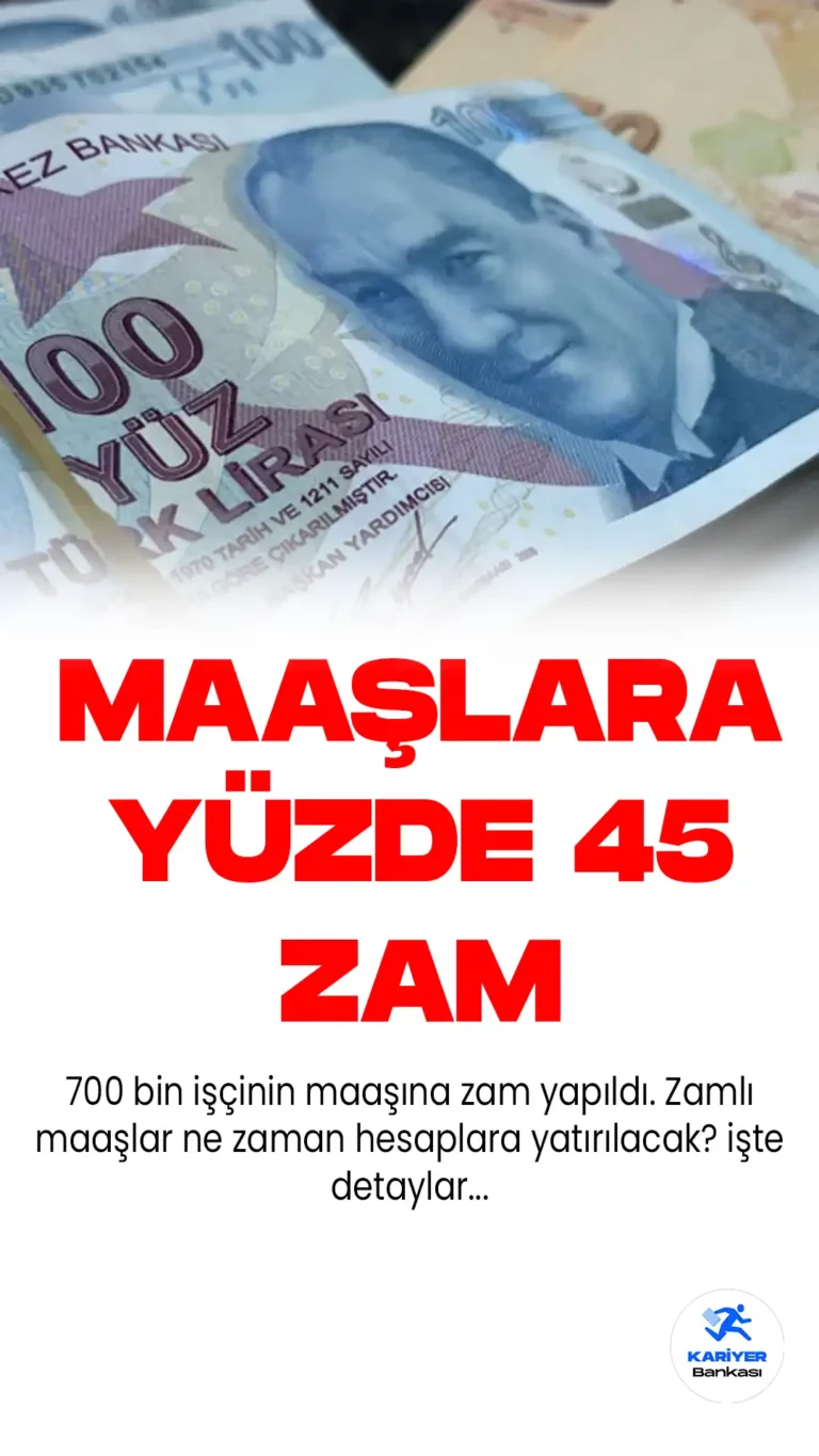 Kamu işçisine yüzde 45 oranında zam geliyor. Kamu işçilerine zamların bu ay itibariyle yansıtılması bekleniyor.