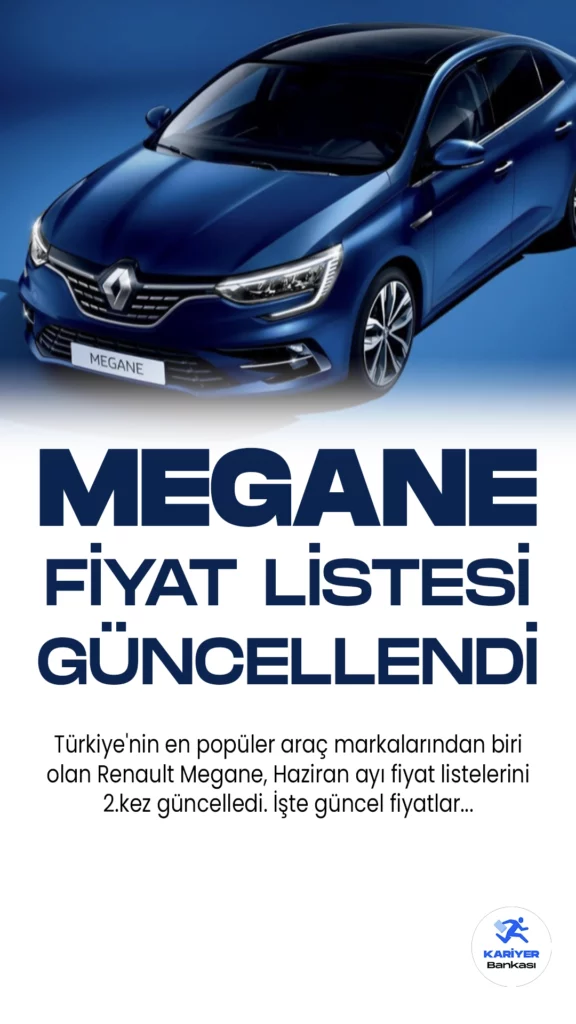 Renault Megane Haziran 2023 Fiyat Listesi Yayımlandı. Türkiye'nin en popüler araç markalarından biri olan Renault Megane, Haziran ayı fiyat listelerini 2.kez güncelledi. Megane en uygun ve en yüksek fiyatlara dair detaylar bu haberimizde.
