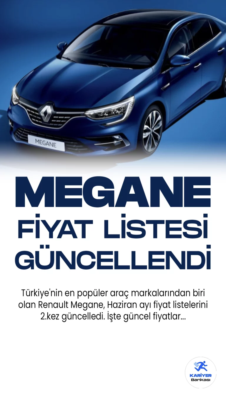 Renault Megane Haziran 2023 Fiyat Listesi Yayımlandı. Türkiye'nin en popüler araç markalarından biri olan Renault Megane, Haziran ayı fiyat listelerini 2.kez güncelledi. Megane en uygun ve en yüksek fiyatlara dair detaylar bu haberimizde.